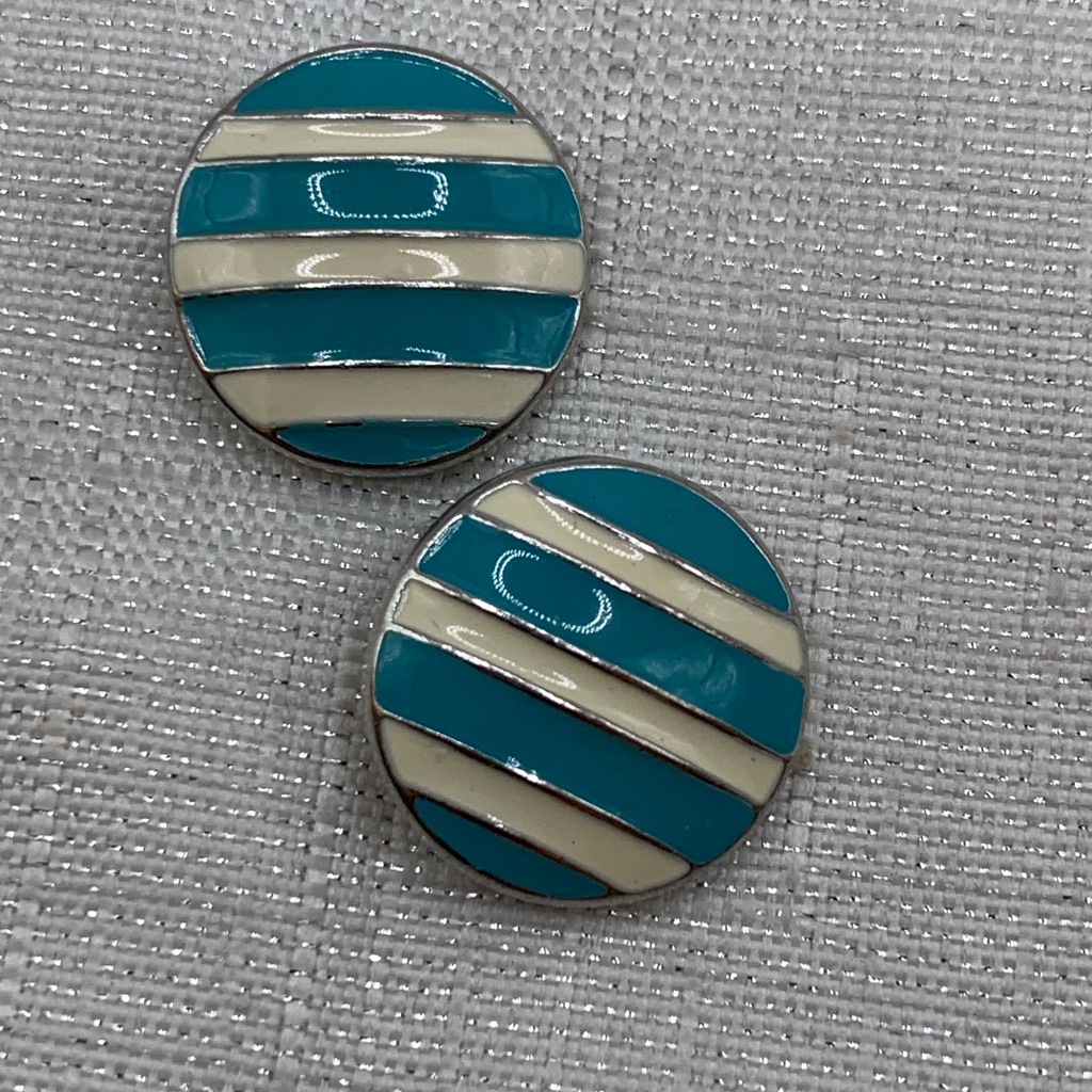 Stripes - Matching Ginger Snaps & Co. Snap Button Charms - Set Of 2